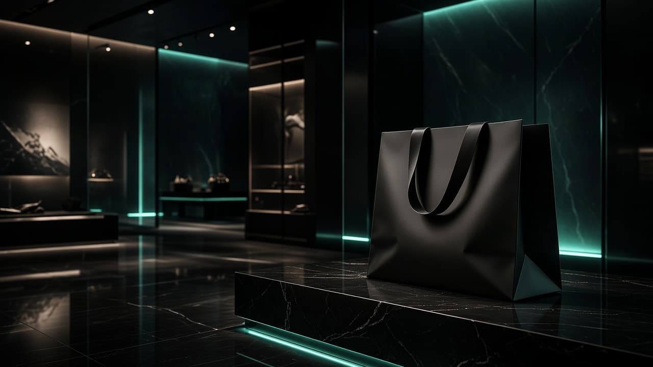 Premium dark retail product environment