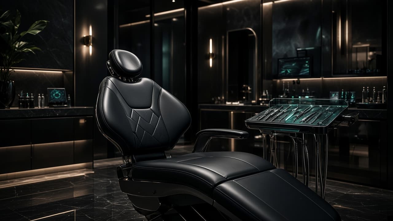 Premium dark clinical environment