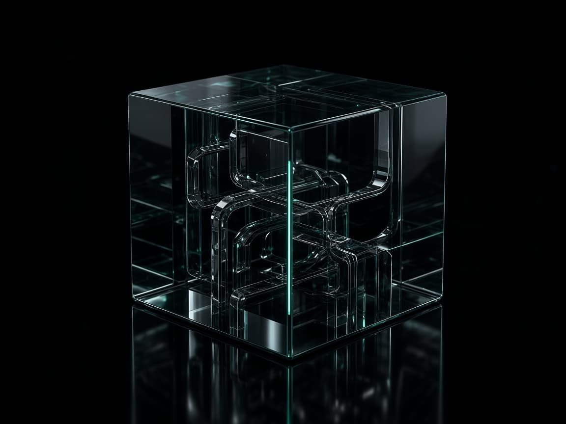 Abstract dark glass workflow architecture